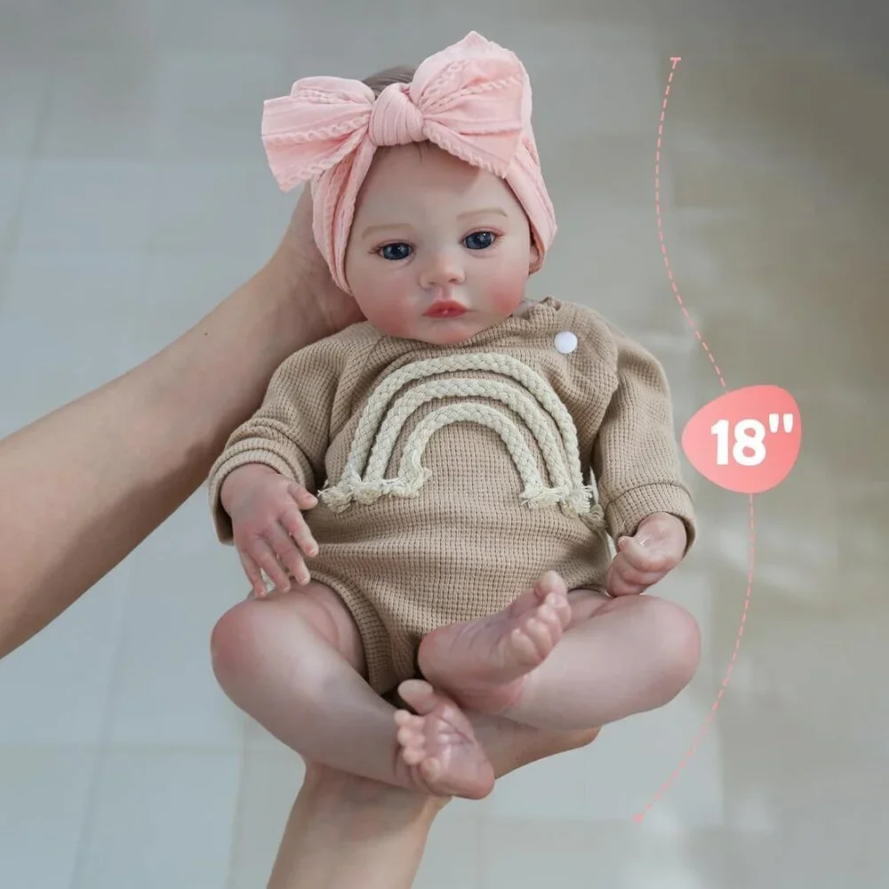 Realistic Reborn Baby Dolls 18 Inch Lifelike Newborn Baby Girl Weighted